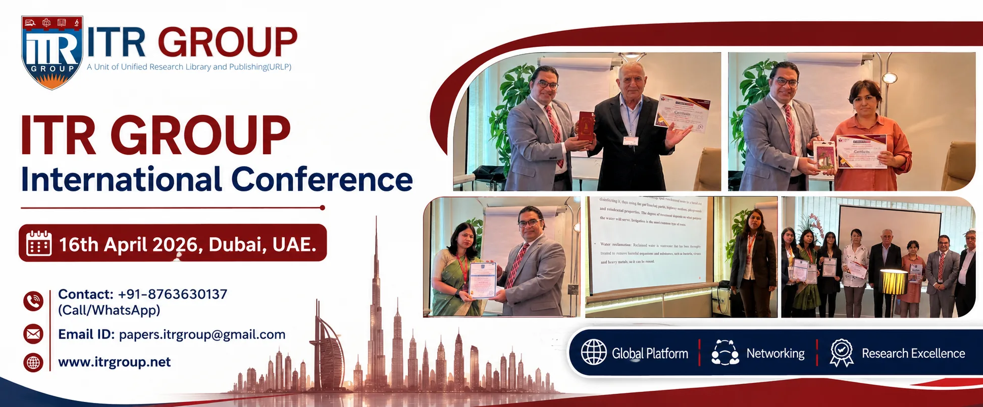 ITR Internation Conference in Dubai, UAE, April 16, 2026